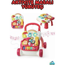St. Morritz Piyanolu Sesli Işıklı 4 Farklı Modlu Yürümeye Yardımcı Aktivite Masası Fonksiyonlu Yürüteç