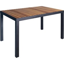 Aluseat Iroko Tablalı Alüminyum Masa 90X150