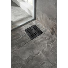 Titanium Design Siyah Delikli Yer Süzgeci/sifonu