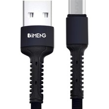 Sh Ticaret Imeng 3A Usb-A To Micro Pro Braided Örgülü Data Kablosu 1 Metre Siyah