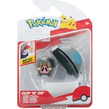 Sh Ticaret Pokémon PKW3633 Clip'n'go Poke Ball – Ferkuli & Ağır Poke Topu 5 cm Figürlü