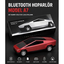 Koch Tech Bluetooth Hoparlör Model A7 Cybertruck Tasarımlı 10W Güçlü Ses Rgb LED Işıklı Kablosuz Taşınabilir Müzik Kutusu USB Tf Kart Fm Radyo Aux Girişli 2000MAH Şarjlı Dekoratif Hoparlör Ev Ofis Için Kullanım