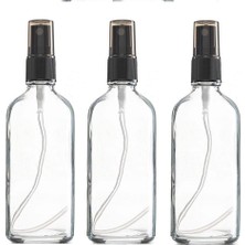 Sh Ticaret Paradise 3 Adet 50 ml Cam Yeniden Doldurulabilir Sprey Kolonya Boş Parfüm Şişesi