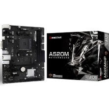 Biostar A520MHP Amd Am4 Ddr4 4400 HDMI VGA M2 Matx 2xdımm,1xm2 SSD Yuva,1xvga,1xhdmı