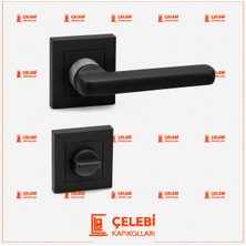 Çelebi Kapıkolları Şems Kol Kare Rozetli Siyah Inox Wc