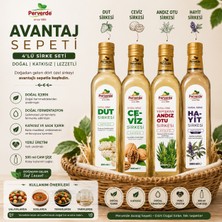 Perverde 4'lü Doğal Sirke Avantaj Sepeti – Dut, Ceviz, Yapışkan Andız Otu ve Hayıt Sirkesi 500 ml x 4