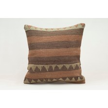 Kilim Wholesale El Yapımı Kilimden Yapılmış Vintage Kırlent Kılıfı, Yün, 40X40 cm