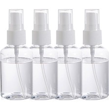 Sh Ticaret Tendia 4 Paket 50 ml Sprey Şişeleri Ince Sis Şeffaf Boş Plastik Sprey Şişeleri Doldurulabilir Şişe