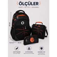 Adalinhome Sporcu Çocuk 3'lü Okul Çanta Seti – Futbol & Basketbol Temalı Okul Sırt Çantası Seti
