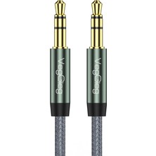 Sh Ticaret Veggieg 3.5mm Trs Hi-Fi Örgülü Aux Ses Kablosu 3 Metre