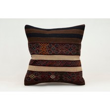 Kilim Wholesale El Yapımı Kilimden Yapılmış Vintage Kırlent Kılıfı, Yün, 40X40 cm