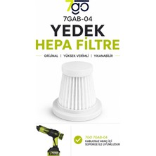 7go 7gab-04 Uyumlu Yedek Hepa Filtre – Araç Içi Süpürge Filtre Seti | Yıkanabilir, Yüksek Filtrasyon