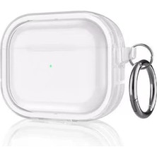 Movenchy Apple Airpods Pro 2 (2.nesil) Shiny Şeffaf Kılıf - Beyaz