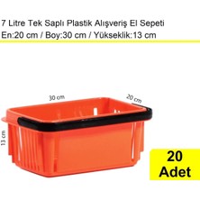 St. Morritz Plastik Kozmetik Alışveriş El Sepeti 7 Litre Turuncu 20'li Koli