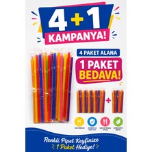 Niceplast Nice Plast. Frozen Renkli Pipet Jelatinli Körüklü 50'li 5 Al 4 Öde Kampanyalı (50 x 5 Paket= 250 Adet)