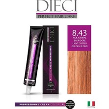 Dieci Perfect Tüp Saç Boyası 8.43 Açık Kumral Bakır Dore