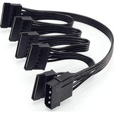 Sh Ticaret Alfais 4355 Molex Ide 4 Pin To 5 Port Sata Power HDD Güç Çoklayıcı Kablosu