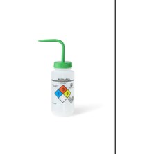 Labolist Piset 500 ml - Ldpe Yıkama Şişesi - Mettanol Piseti - Yüzey Baskılı - Yeşil Kapaklı - Geniş Boyunlu