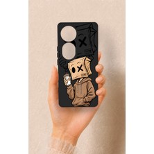 Vip Case Vivo V40 Uyumlu Kahve Molası Desenli Silikon Kılıf