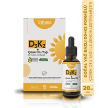 Infless Vitamin D3 K2 + Çörek Otu Yağı 20 ml