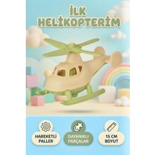 Farbu Oyuncak Ilk Helikopterim Güvenli Eğitici Beyaz 15 cm Eğlenceli Oyuncak Helikopter