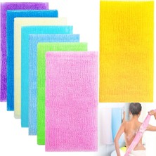 Sh Ticaret 8 Adet 35 Inç Peeling Banyo Havlusu, Güzellik Cilt Banyo Yıkama Havlusu, Naylon Duş Bezi Vücut Oval