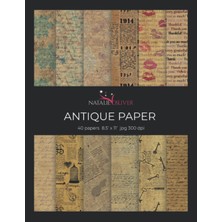 Sh Ticaret Independently Published Antique Paper: Scrapbooking, And Paper, 40 Sheets, 12 Designs,