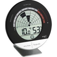 Sh Ticaret Tfa TFA30.5032 Radar Dijital Kayıtlı Termometre Nem Ölçer, Siyah