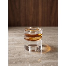 Home Prime Desing El Yapımı Kristal Mumluk Şeffaf ve Amber Katmanlı