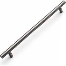 Sh Ticaret 224 mm (1 Adet) Titanyum Renk Metal Mobilya Mutfak Dolap Çekmece Dolabı Kulbu Kulpu Kulpları