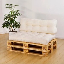 Rual Su Geçirmez Kumaş Bahçe&balkon Palet Üstü Sırt Dayamalı Özel Dolgulu Kaliteli Yer Minderi 120X80CM