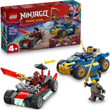 Sh Ticaret Ninjago Rogue ile Drix Yarış Arabası Düellosu, 111 Parça, Ninja Savaşçıları, Eğitici Yapım Set