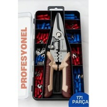 Enco Store Profesyonel Tel Soyma ve Sıkma Pensesi Seti – 8'' Otomatik, Kablo Konnektörlü 722483