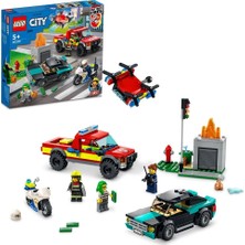 Sh Ticaret Lego® City Itfaiye Kurtarma Operasyonu Polis Takibi 60319-5 Yaş Üzeri Çocuklar Için Itfaiye O