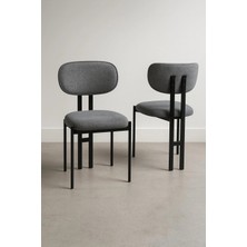 Plasmob 2' Li Mutfak Sandalyesi Salon Sandalyesi Plas Model-Siyah