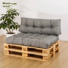 Rual Su Geçirmez Kumaş Bahçe&balkon Palet Üstü Sırt Dayamalı Özel Dolgulu Kaliteli Yer Minderi 120X80CM