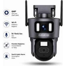 Elfa On Teknoloji Çift Kameralı Full Hd Wifi Ip Kamera Dış Mekan IP66 Sesli Güvenlik Kamerası
