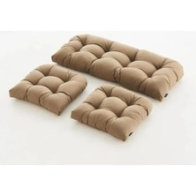 Fabrica Home Rattan Bahçe Balkon Mobilyası Minderi Su Geçirmez Kumaş 120X50 / 50X50 cm 3'lü Minder Seti