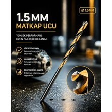 Deco Matkap Ucu Siyah Altın Matkap Ucu - Q1,5 (10 Adet)