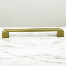 Sh Ticaret Zehra (96 mm - 9.6 Cm) Mat Gold Metal Mobilya Mutfak Çekmece Dolap Dolabı Kapak Kulbu Kulpu Kulplar
