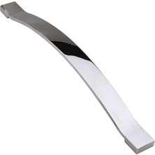 Sh Ticaret BADEM10 Akasya Çekmece Mutfak Dolap Kapak Kulbu 224 mm Krom Metal Kulp