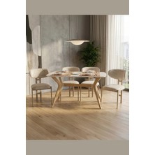 Plasmob 80X120 Mutfak Masası Takımı 1 Masa + 4 Sandalye Salon Masası Viktoria Model-Ceviz/siyah