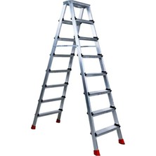 Sözbir 8+8 Çift Çıkışlı Premium Alüminyum Merdiven 50x20 Çok Amaçlı/Pratik/Kolay