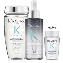 Sh Ticaret Symbiose Yağlı Saç Derisi Için Kepek Karşıtı Saç Bakım Seti, 250ML Şampuan + 90ML Gece Se