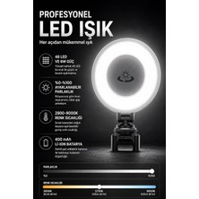 Coverzone Mini LED Dolgu Işığı Ent , 48 Led, 6W, 2800-9000K,%0-100 Parlaklık, 3 Işık Rengi, Crı ≥95, 400 Mah, Usb-C Şarj, 360° Açı, 1/4 Vida Bağlantısı, Sos Flaş, 15 Saat Bekleme | XK-FL03