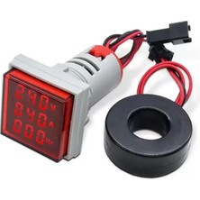 Omrs Store Powermaster Voltampermetre 50-500V 0-100A Ac Kare Kırmızı (AD22-22VAS)