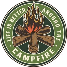 Sh Ticaret Camping Ateş Fire Off Road Sticker 10 x 10 cm