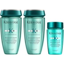 Sh Ticaret Resistance Bain Extentioniste Şampuan 250 ml x 2 + 80 ml Seyahat Boy Seti