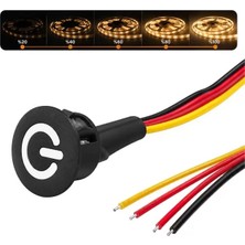 Omrs Store Powermaster PM-30787 12V Dc 10MM Gömme Dokunmatik LED Dimmer Kontrolcüsü Switch Buton Siyah