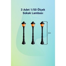Aysluka Minyatür Sokak Lambası 6 cm 3'lü Set (Işıksız)